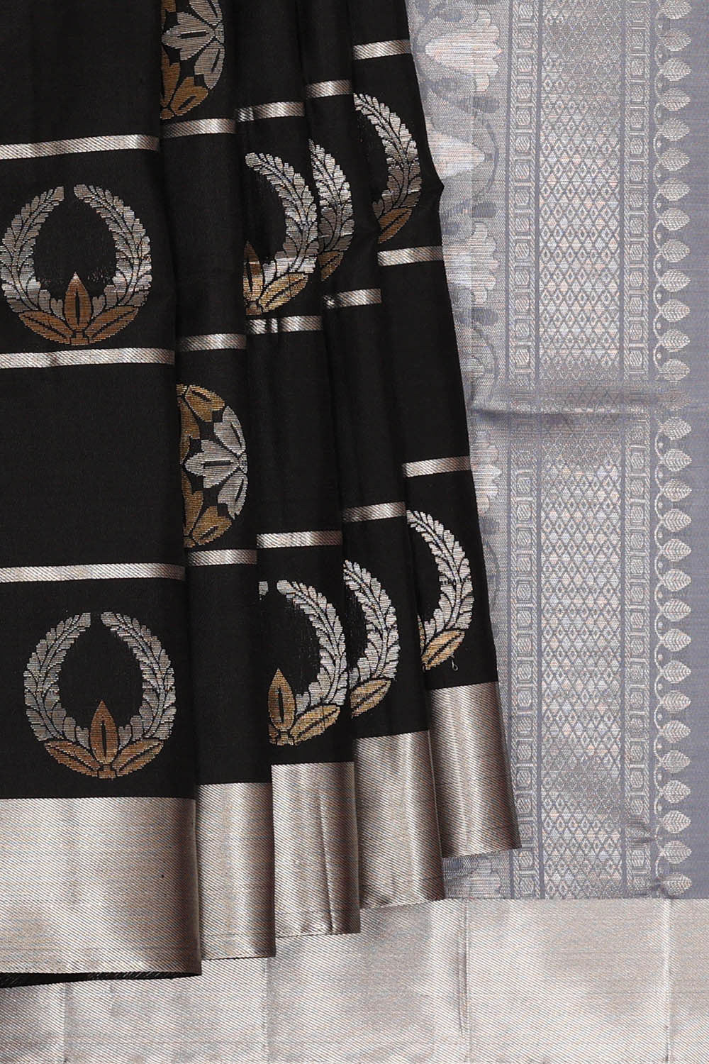 Image of Black Silk Saree
